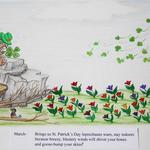 Teddy's Year 
 -March 
-double page spread
-Marie Blackwell